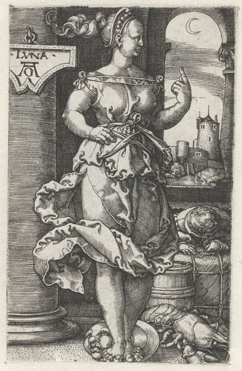 Luna (título sobre objeto) de Heinrich Aldegrever