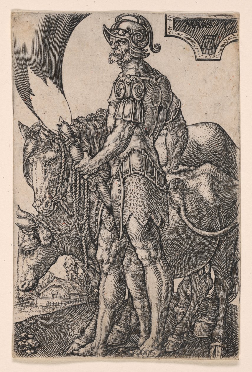 Marte, de Los siete dioses planetarios de Heinrich Aldegrever