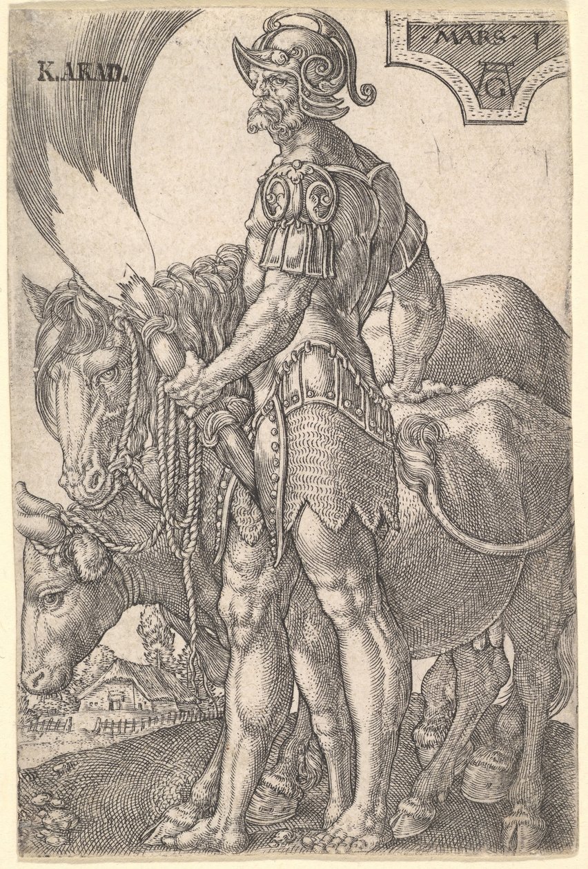 Marte, de Los siete planetas, 1533 de Heinrich Aldegrever
