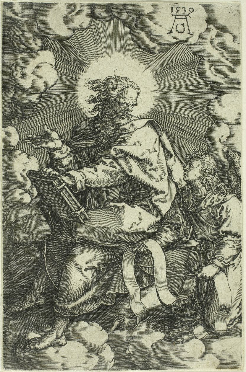 Mateo, de Los Cuatro Evangelistas, 1539 de Heinrich Aldegrever