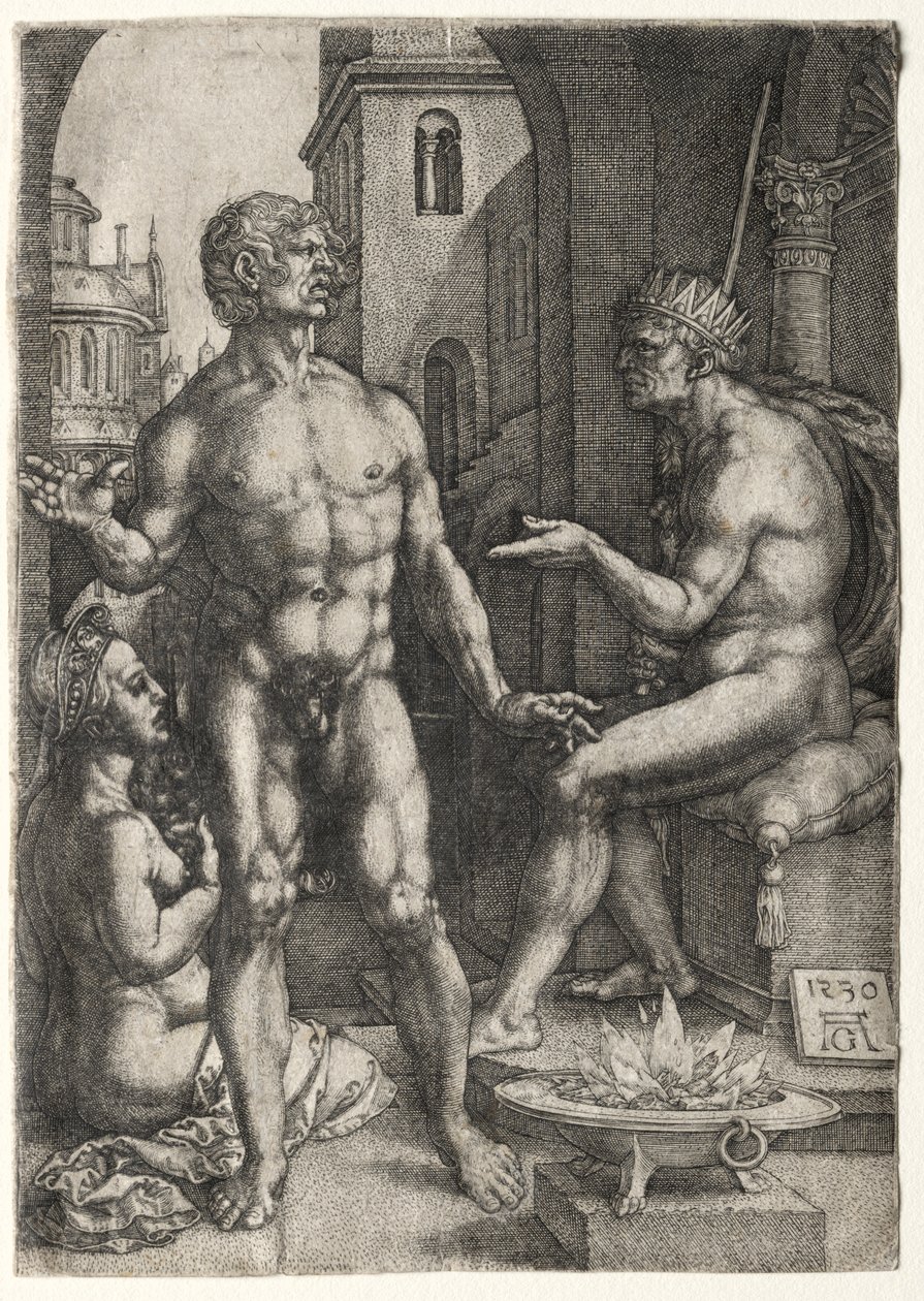 Mucio Escévola de Heinrich Aldegrever