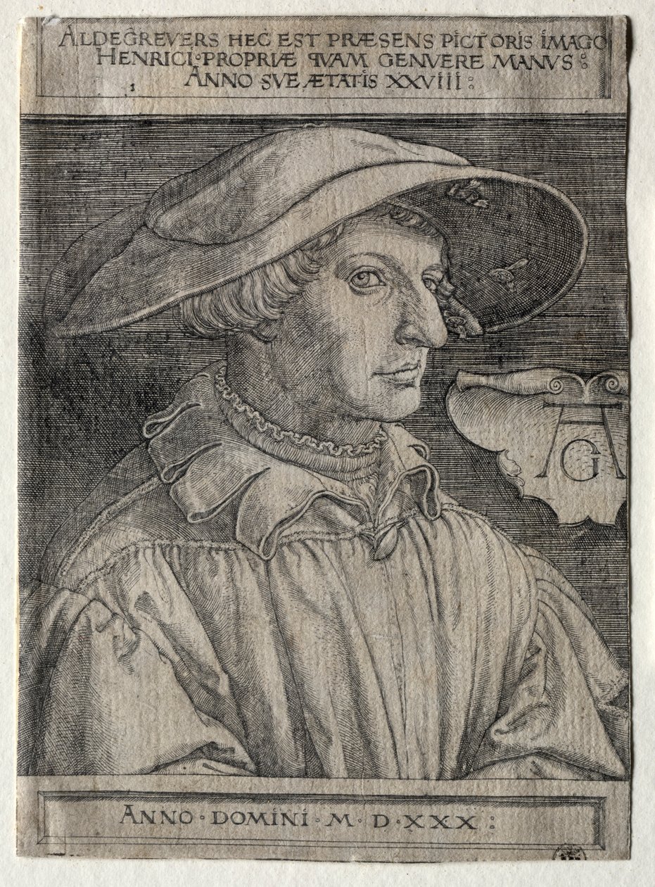Autorretrato, 1530 de Heinrich Aldegrever