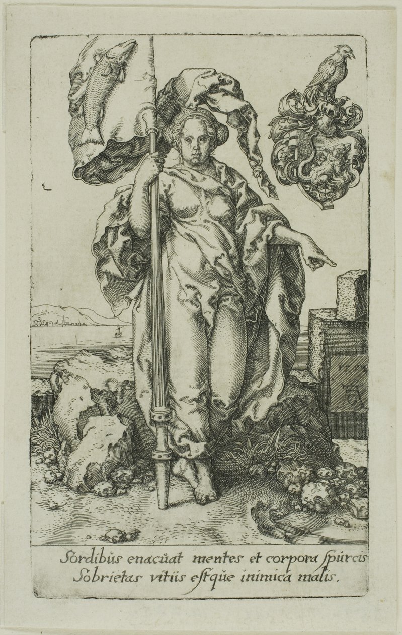 Templanza, de las Virtudes de Heinrich Aldegrever