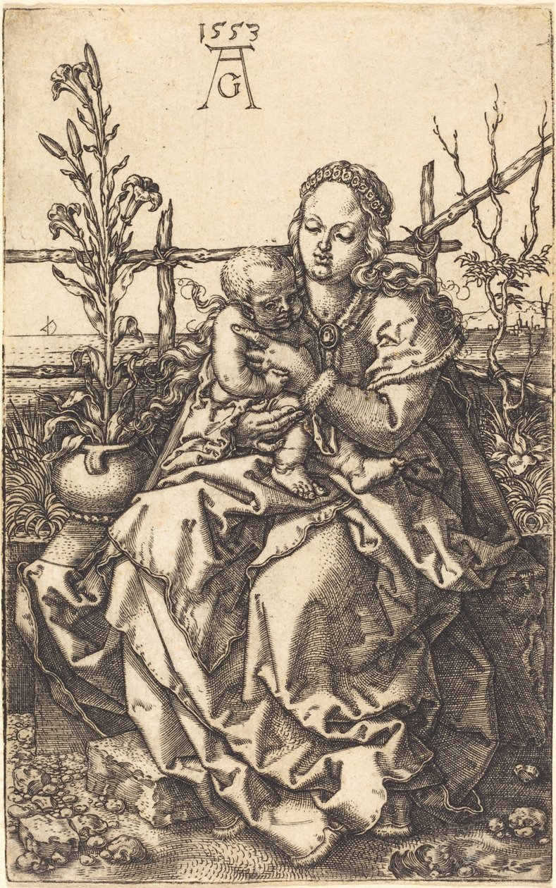 La Virgen sentada, 1553 de Heinrich Aldegrever