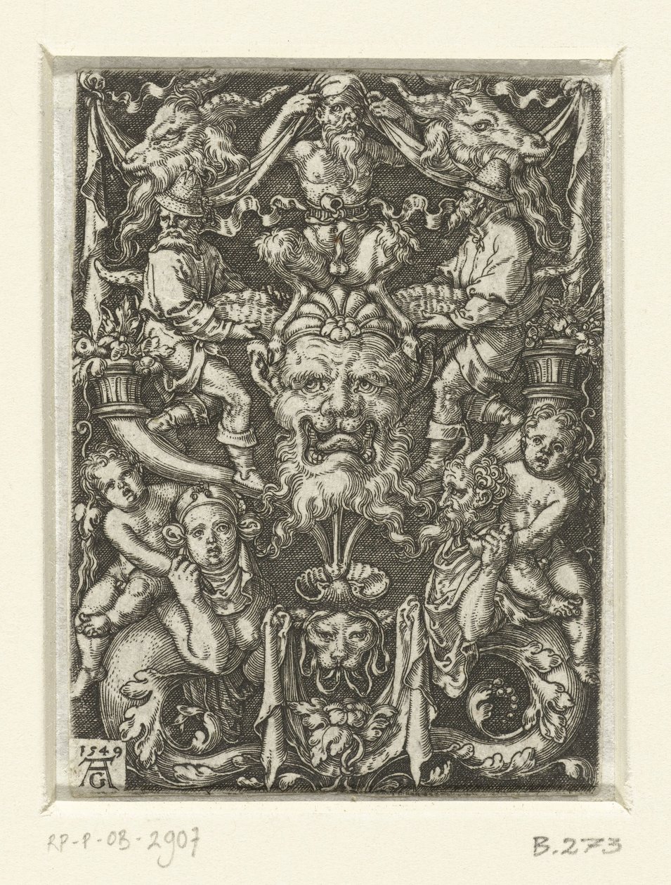Decoración superficial con grutescos de Heinrich Aldegrever