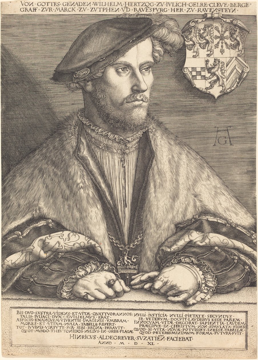 Wilhelm V, Duque de Jülich, Cleve y Berg de Heinrich Aldegrever