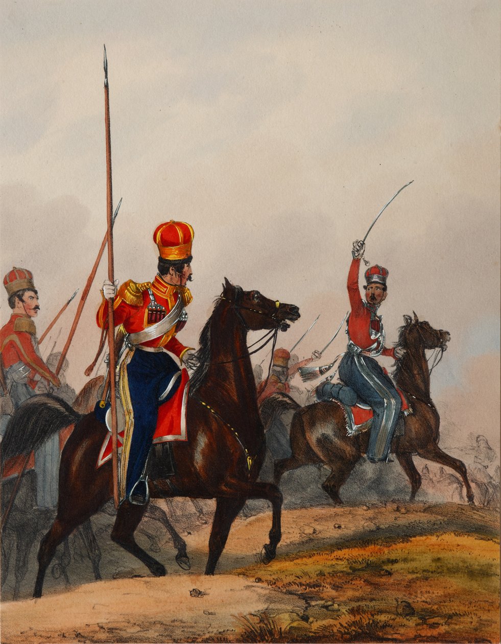 El Escuadrón de la Guardia de Vida Tártara de Crimea, años 1840 de Heinrich Ambros Eckert