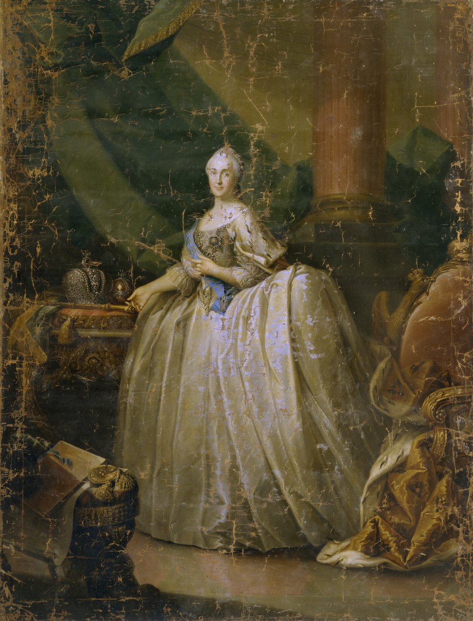 Retrato de la Emperatriz Catalina II 1729-1796, 1765 de Heinrich Buchholz