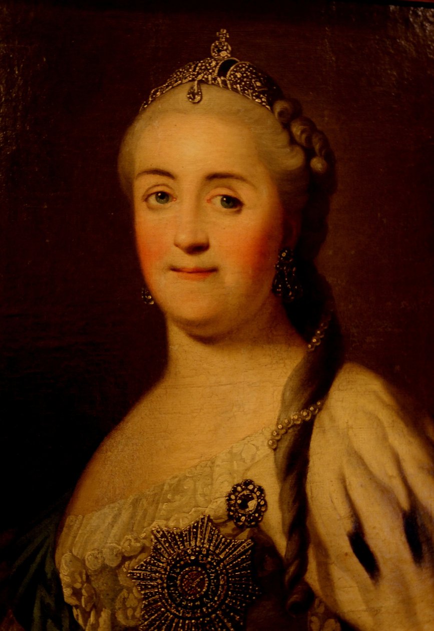 Retrato de la emperatriz Catalina II 1729-1796, 1770s de Heinrich Buchholz
