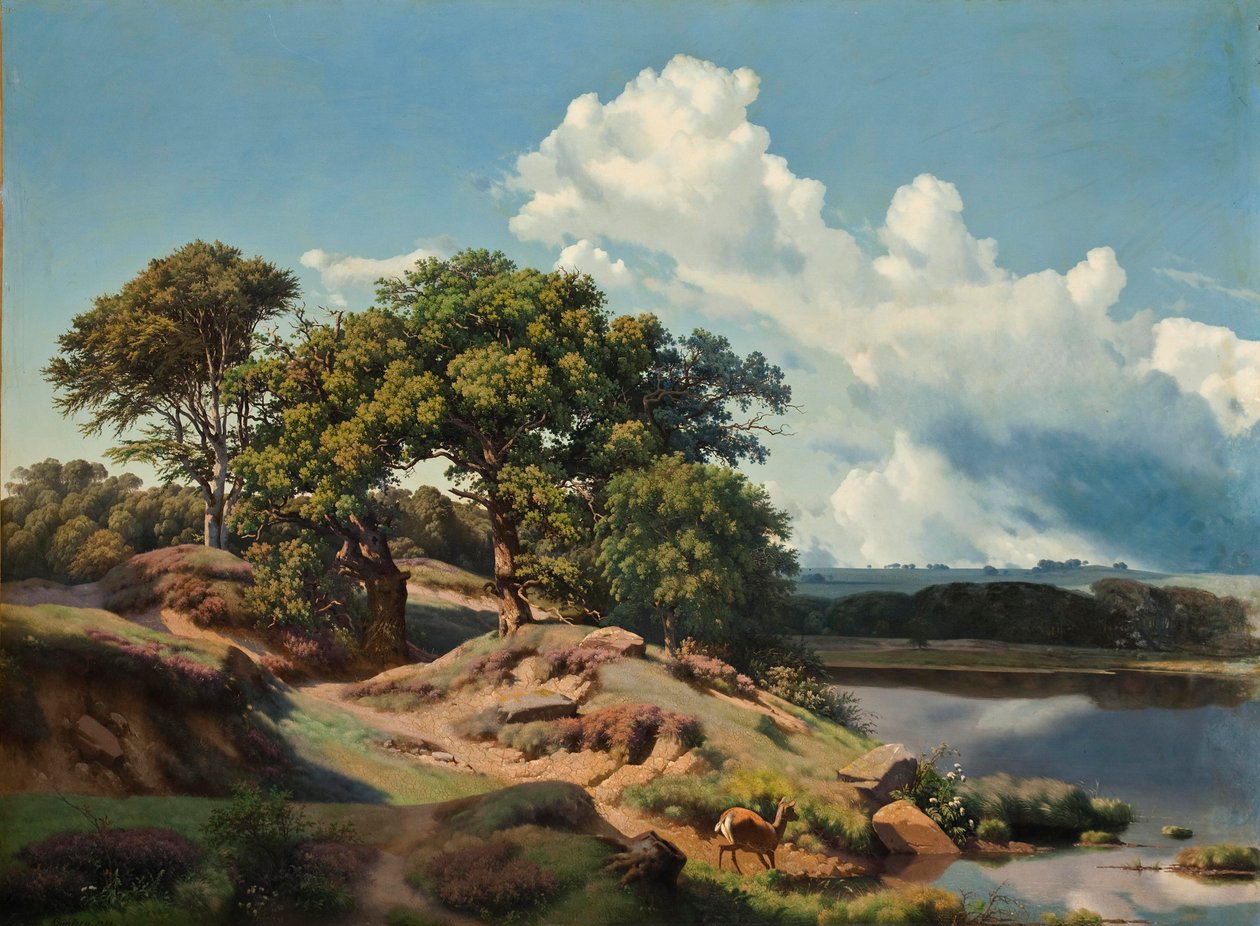 Danés: Paisaje danés. Paisaje danés. de Heinrich Buntzen