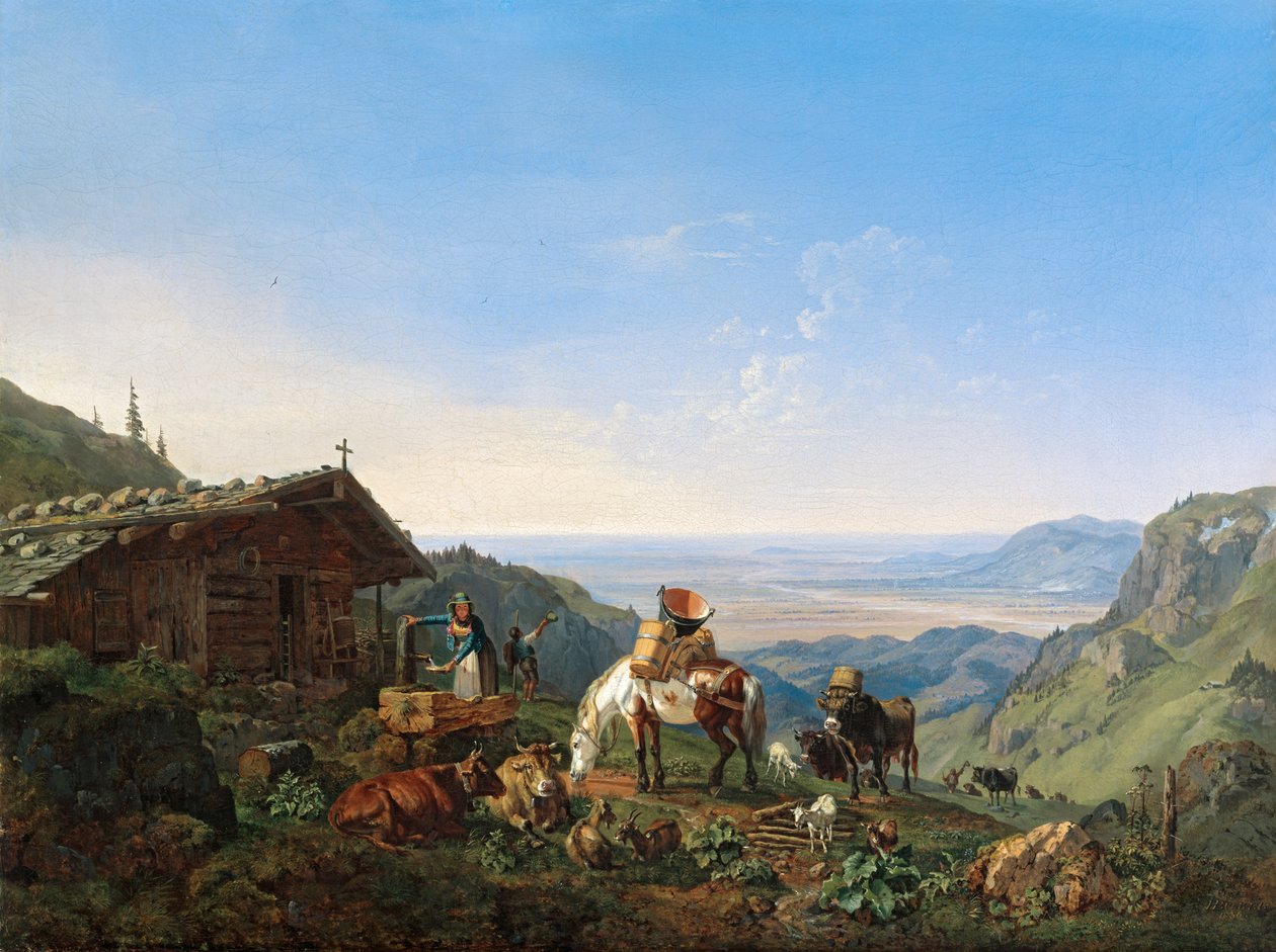 Ascensor al Alm en el Benediktenwand de Heinrich Burkel