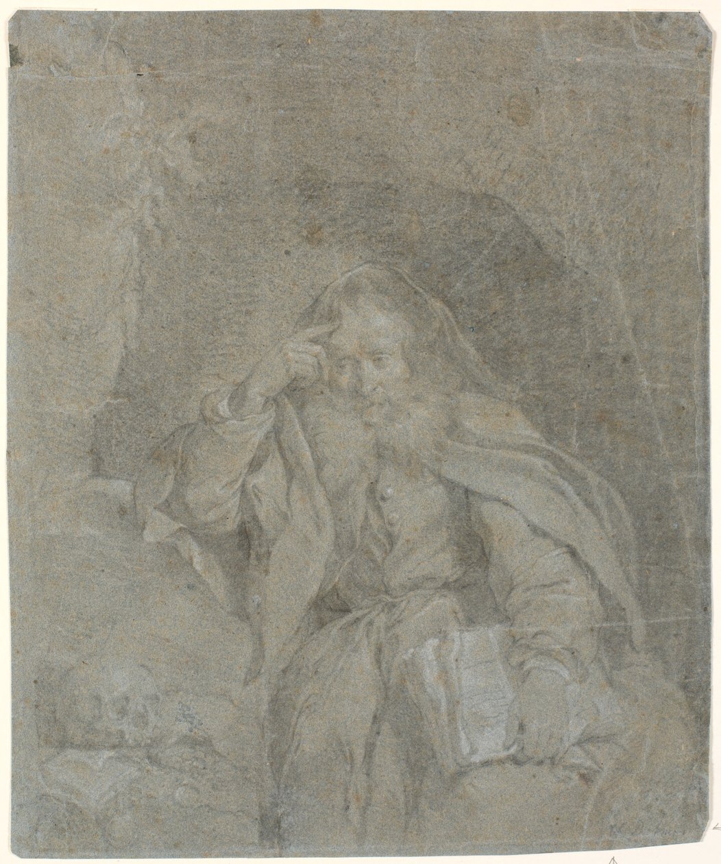 San Jerónimo meditando en su cueva de Heinrich Dittmers