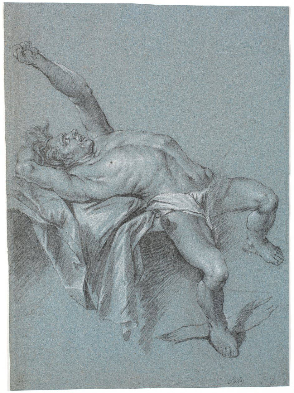 Polyfem bindes? (Hombre reclinado con el brazo izquierdo levantado) de Heinrich Dittmers