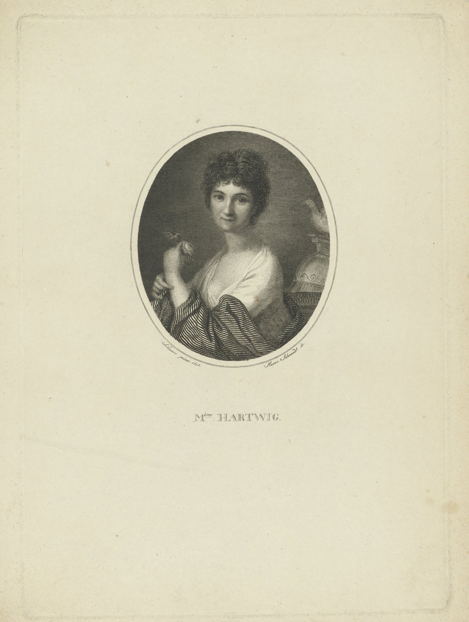 Retrato de la actriz Friederike Wilhelmine Hartwig de Heinrich Friedrich Thomas Schmidt