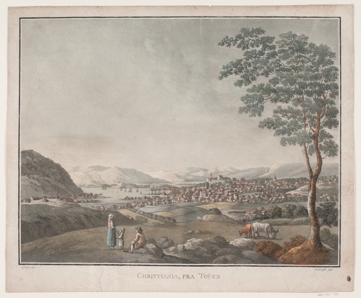 Christiania, desde Tøyen de Heinrich Grosch