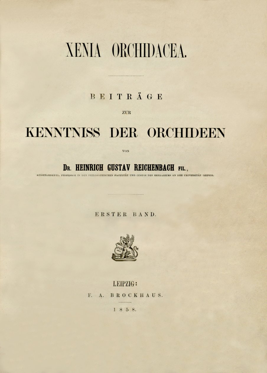 Página del título de Heinrich Gustav Reichenbach