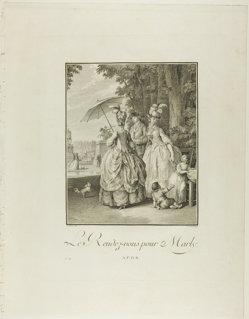 Rendezvous For Marly, de Monument du Costume Physique et Moral de la fin du Dix-huitième siècle de Heinrich Guttenberg