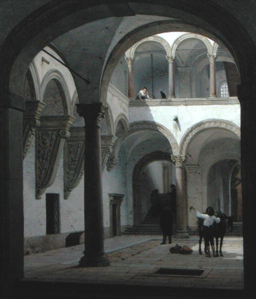 Patio del Palazzo Fava, Bolonia de Heinrich Hansen
