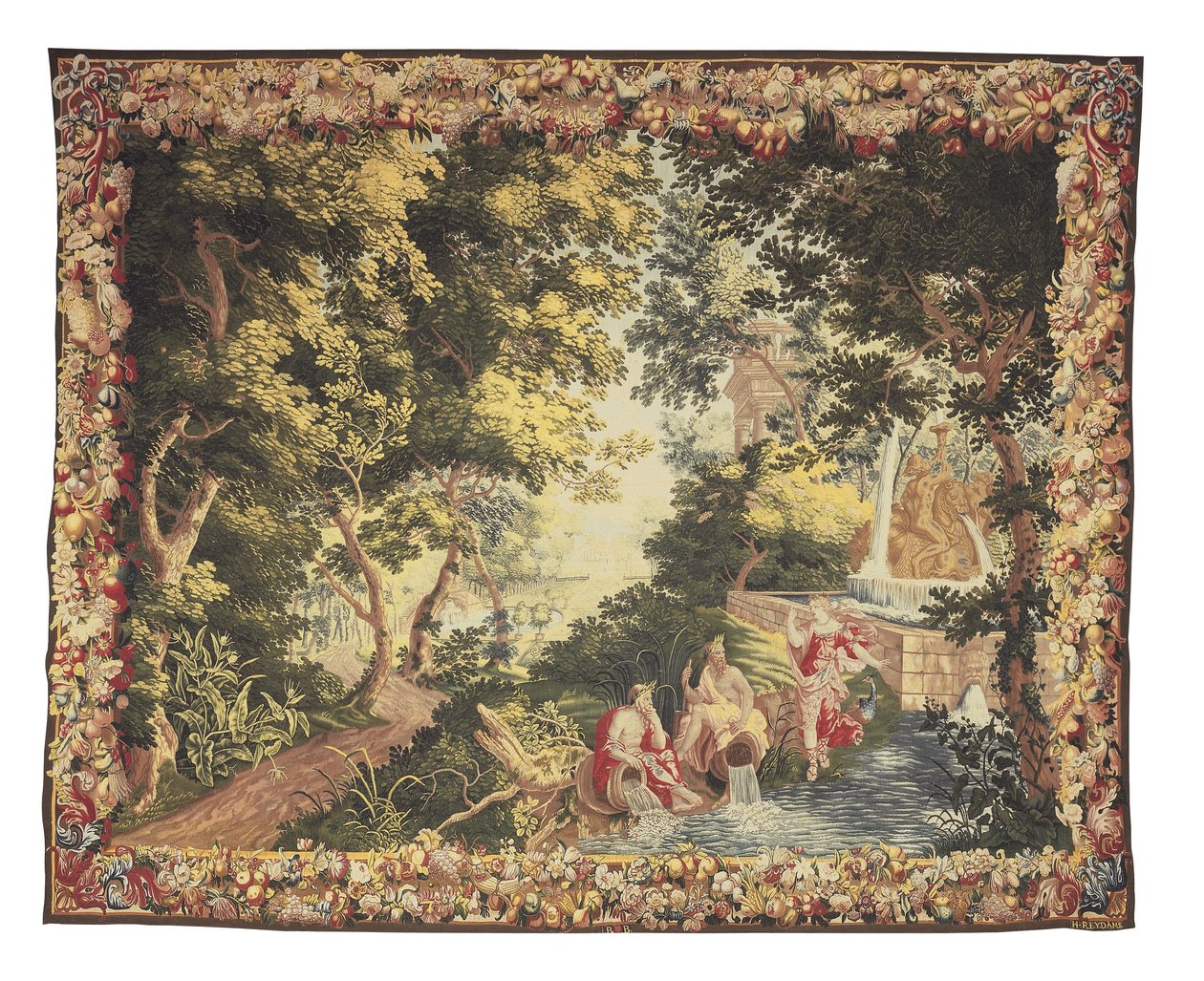Un tapiz mitológico de Bruselas de la serie de Diana y Calisto, c. 1680-1710 de Heinrich II Reydams