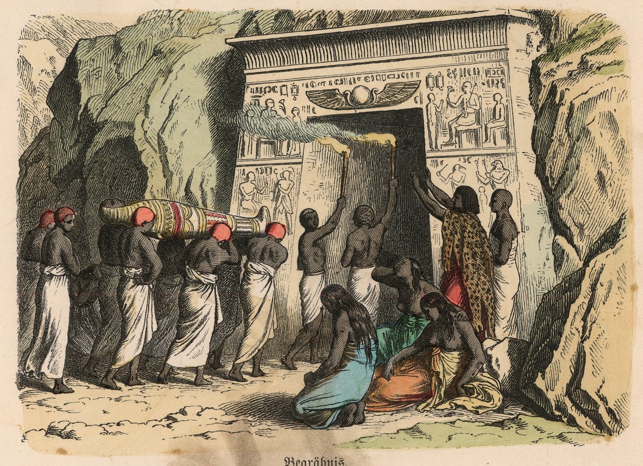 Antiguo Egipto: ceremonia funeraria ritual de Heinrich Leutemann