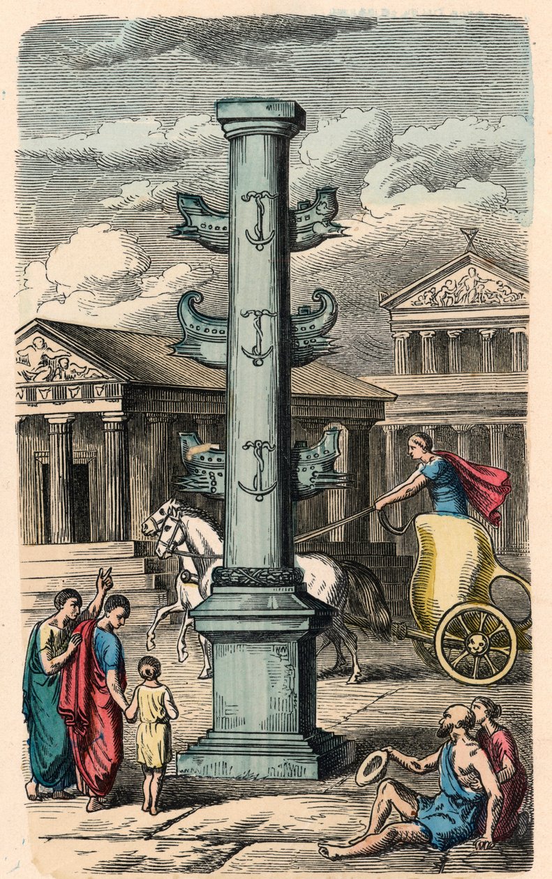 Roma Antigua: Foro Romano, Columna para conmemorar una victoria de Heinrich Leutemann
