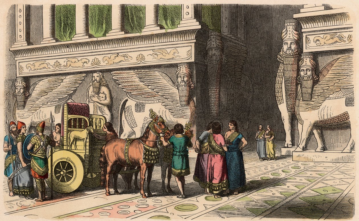 Asirio: Portal del Palacio de Heinrich Leutemann
