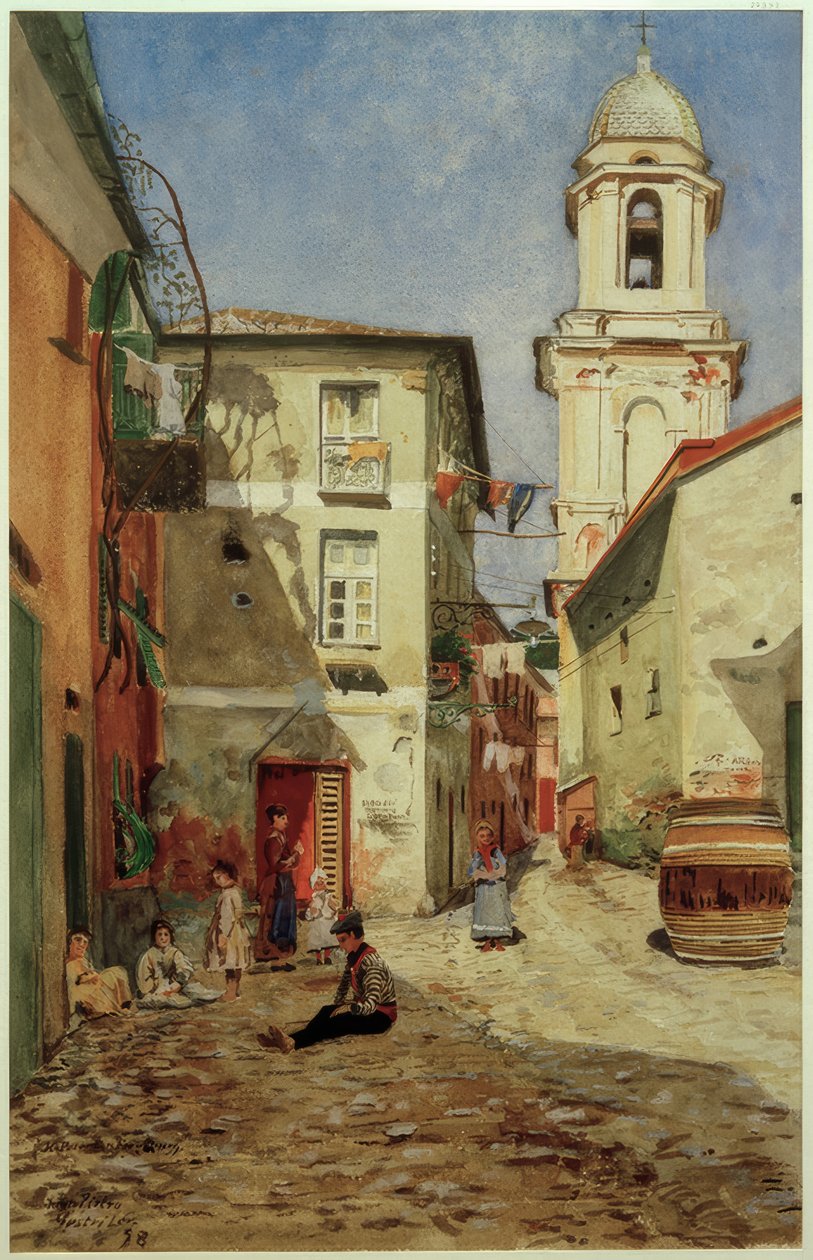 Calle en Sestri Levante de Heinrich Petersen Flensburg