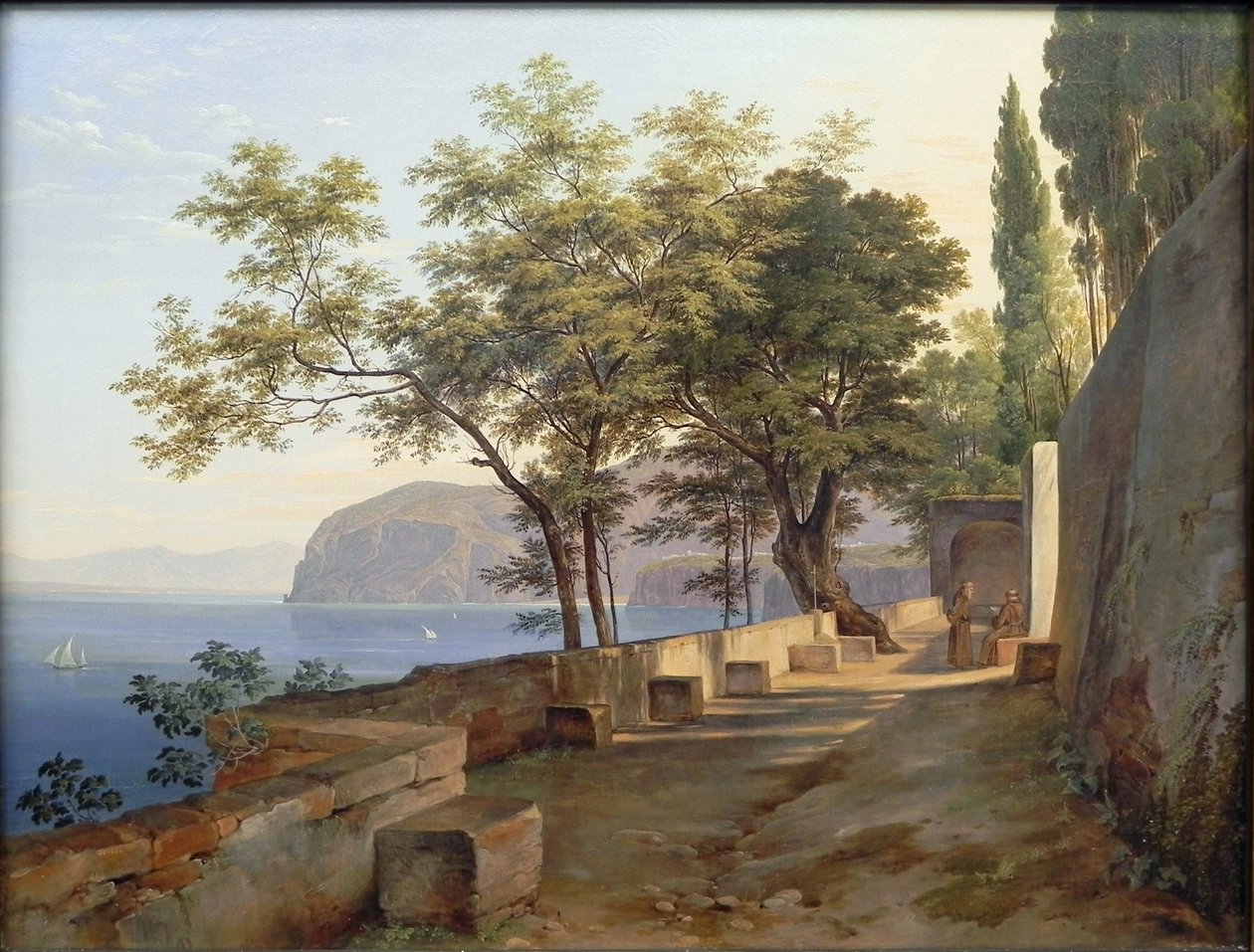 Alemán: Terrasse des Kapuzinerklosters in Sorrent Terraza del Priorato de los Capuchinos en Sorrento de Heinrich Reinhold