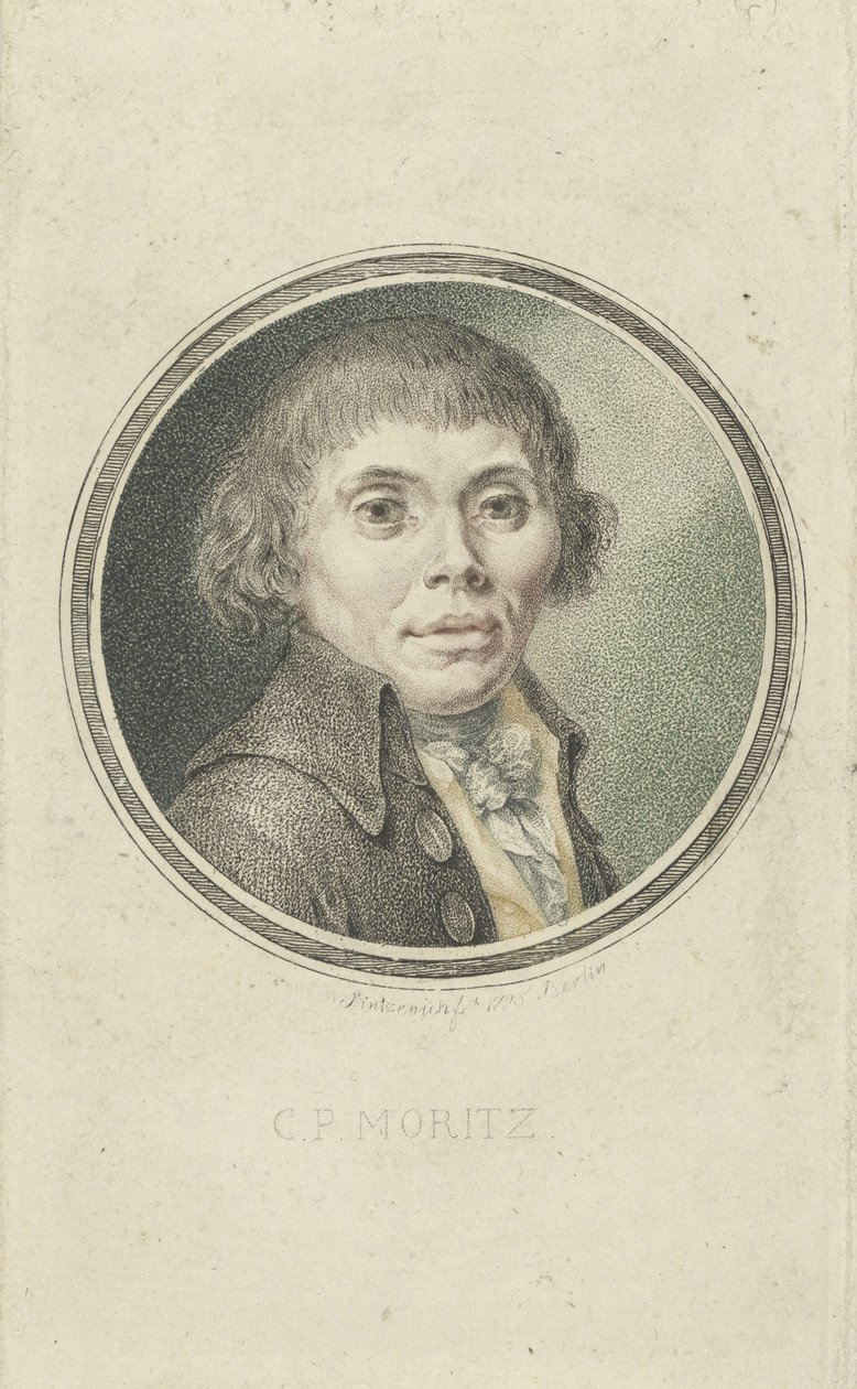 Retrato de Karl Philipp Moritz 1756-1793, 1795 de Heinrich Sintzenich