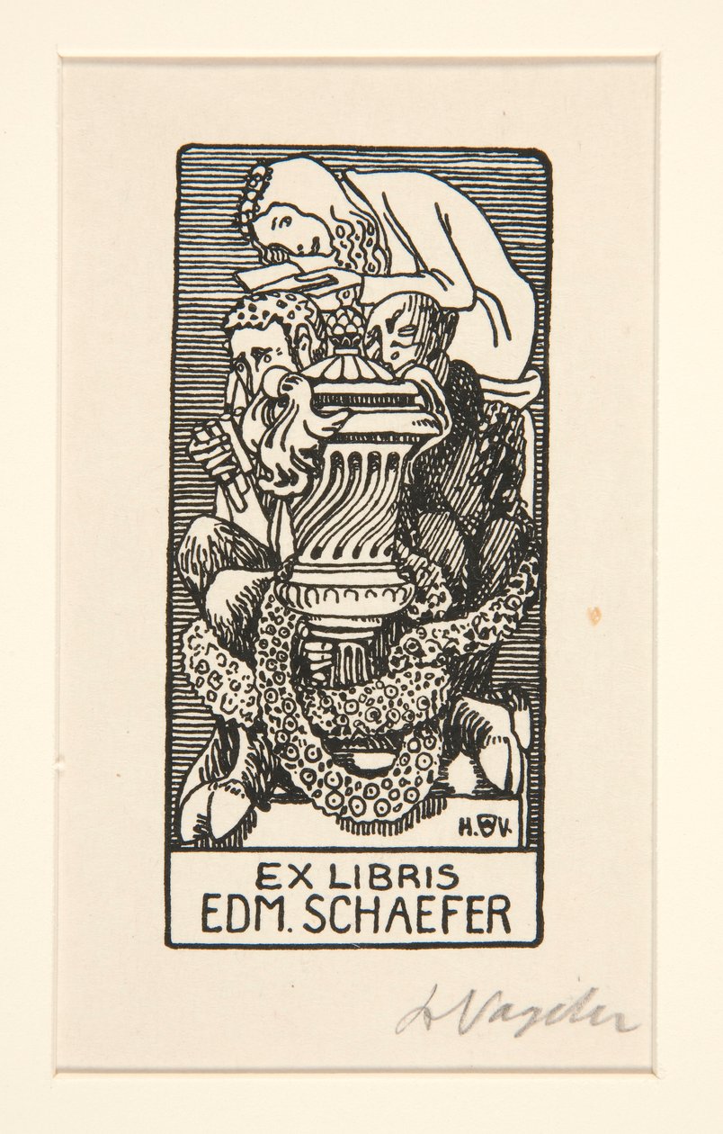 Ex libris: Edm. Schaefer de Heinrich Vogeler