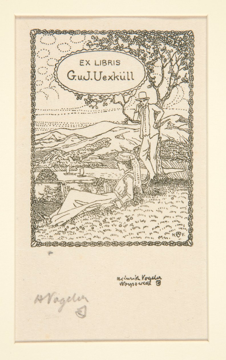 ex libris de Heinrich Vogeler