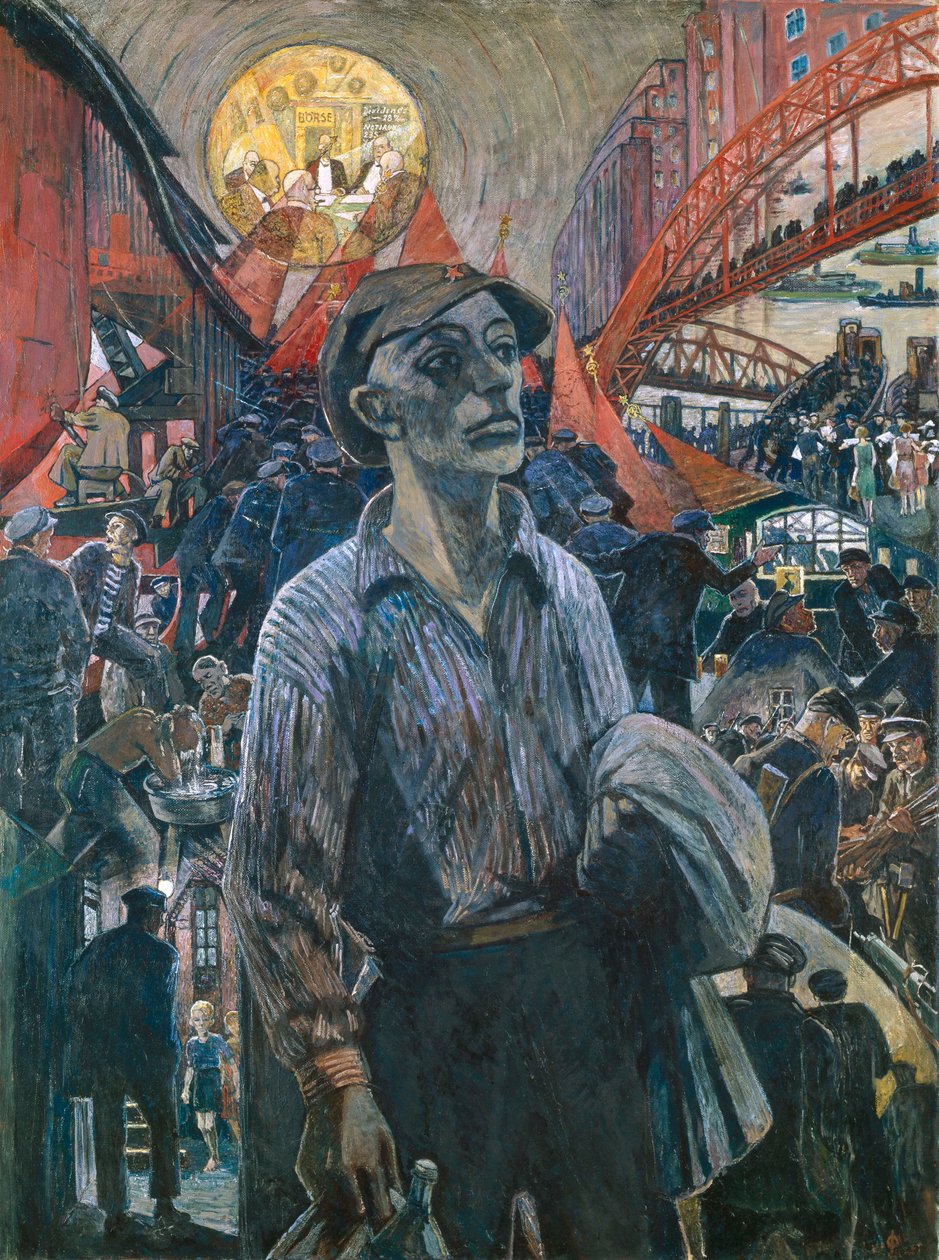 Trabajador de un Astillero de Hamburgo, Camarada de Hamburgo, 1928 de Heinrich Vogeler