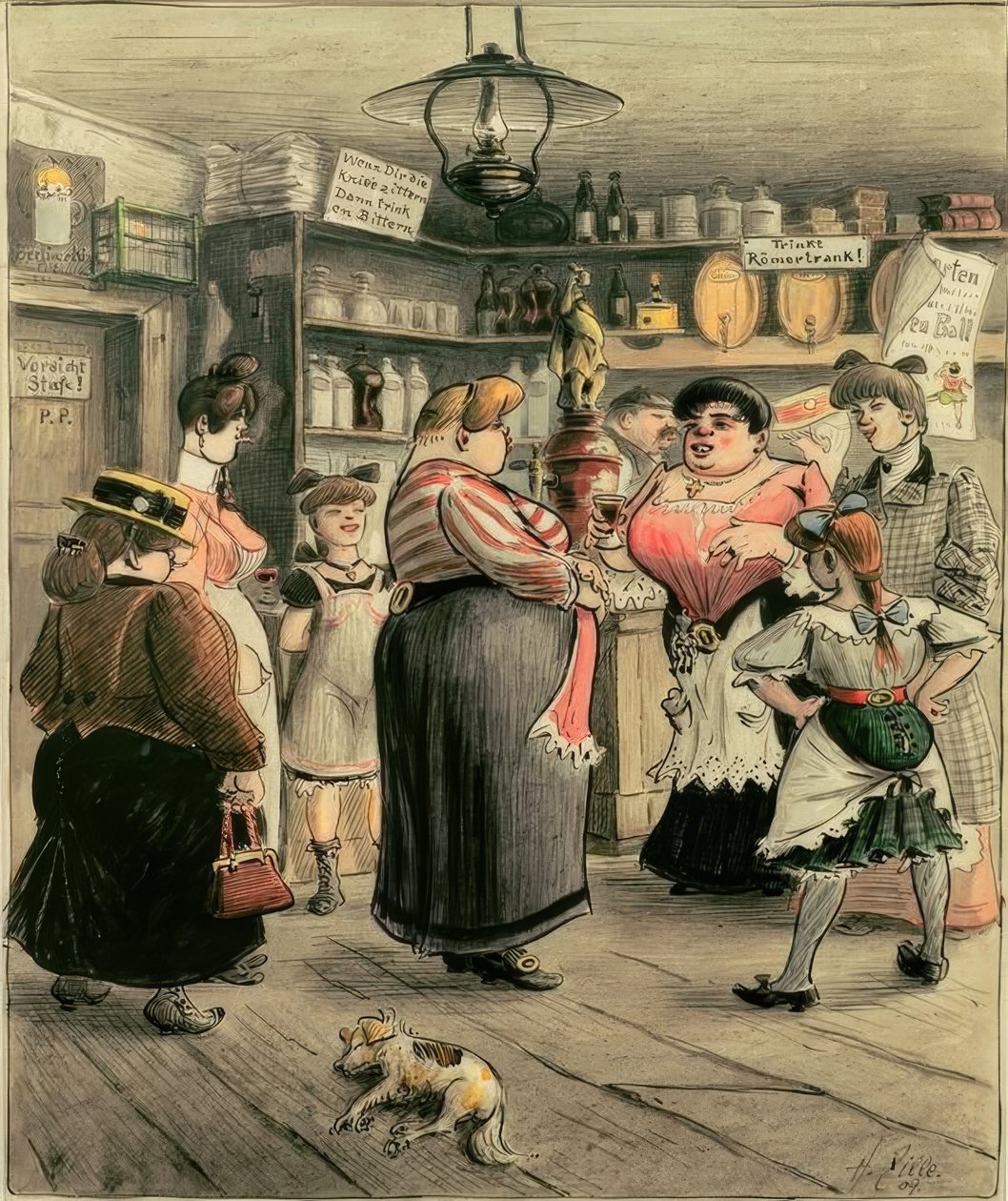 Mujeres en la taberna de Heinrich Zille