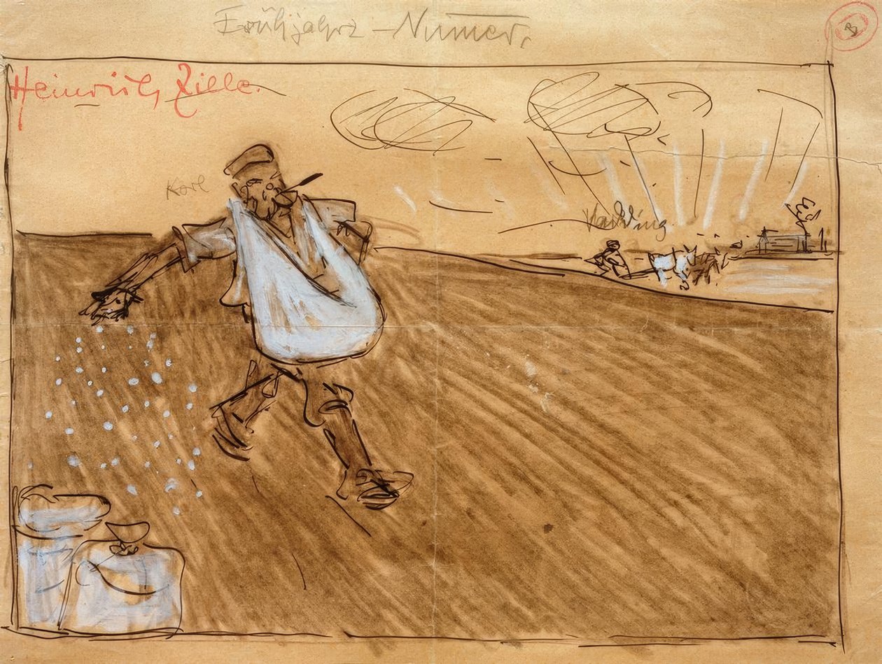 Korl sembrando, Vadding arando de Heinrich Zille