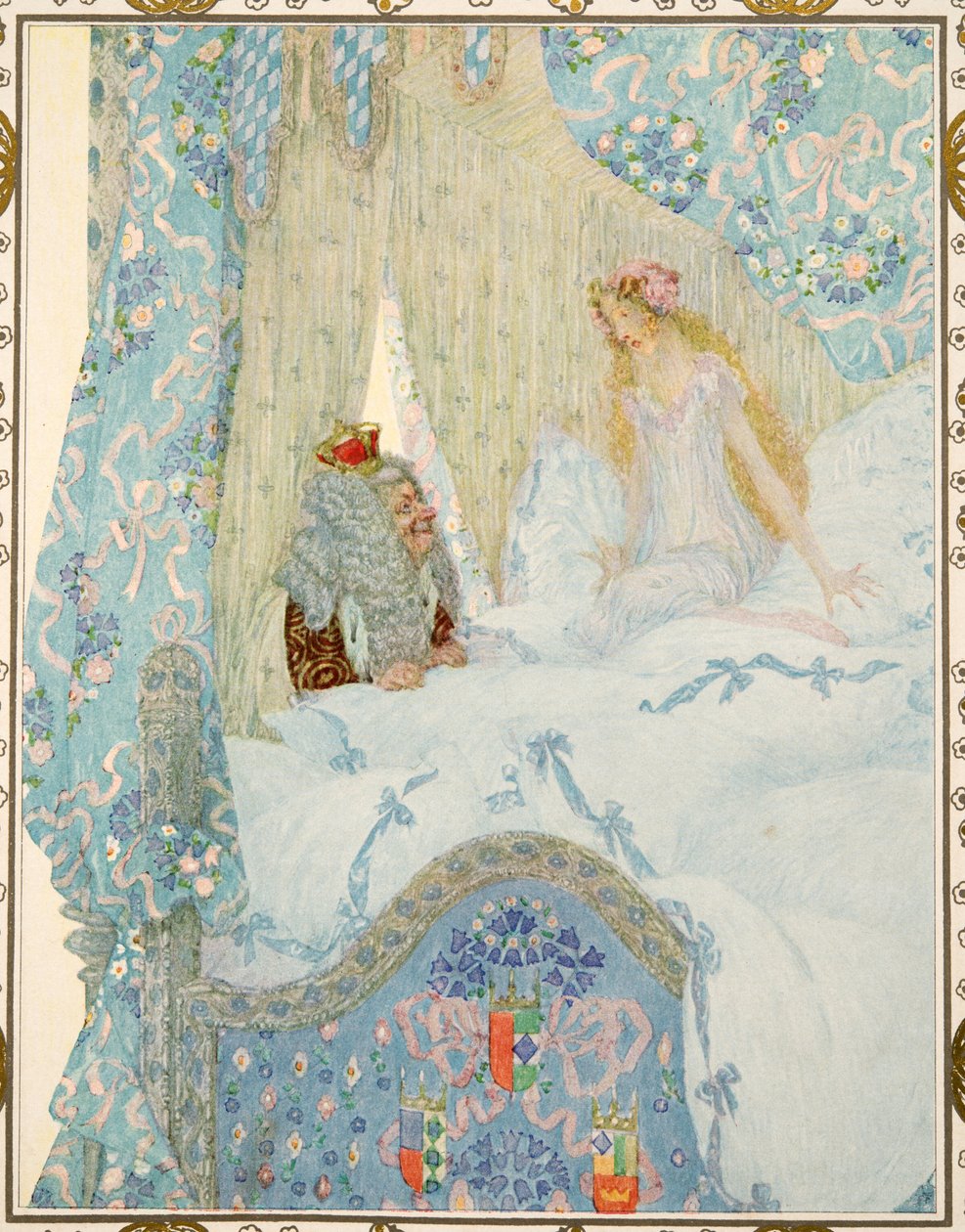 La Princesa y el Guisante, de Cuentos de Hans Christian Andersen, pub. 1911 de Heinrich and Urban Lefler