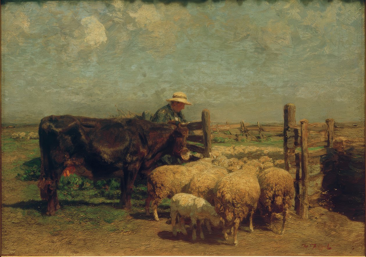 En el redil de ovejas de Heinrich von Zügel