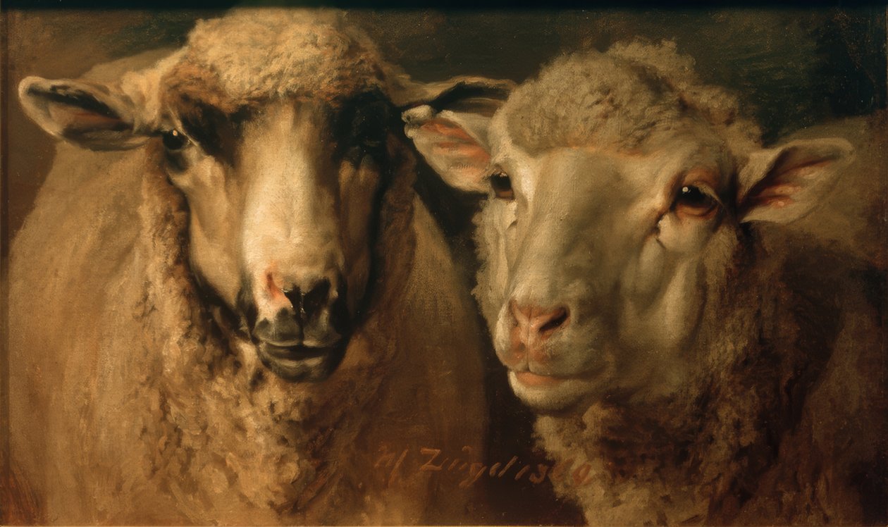 Dos ovejas de Heinrich von Zügel