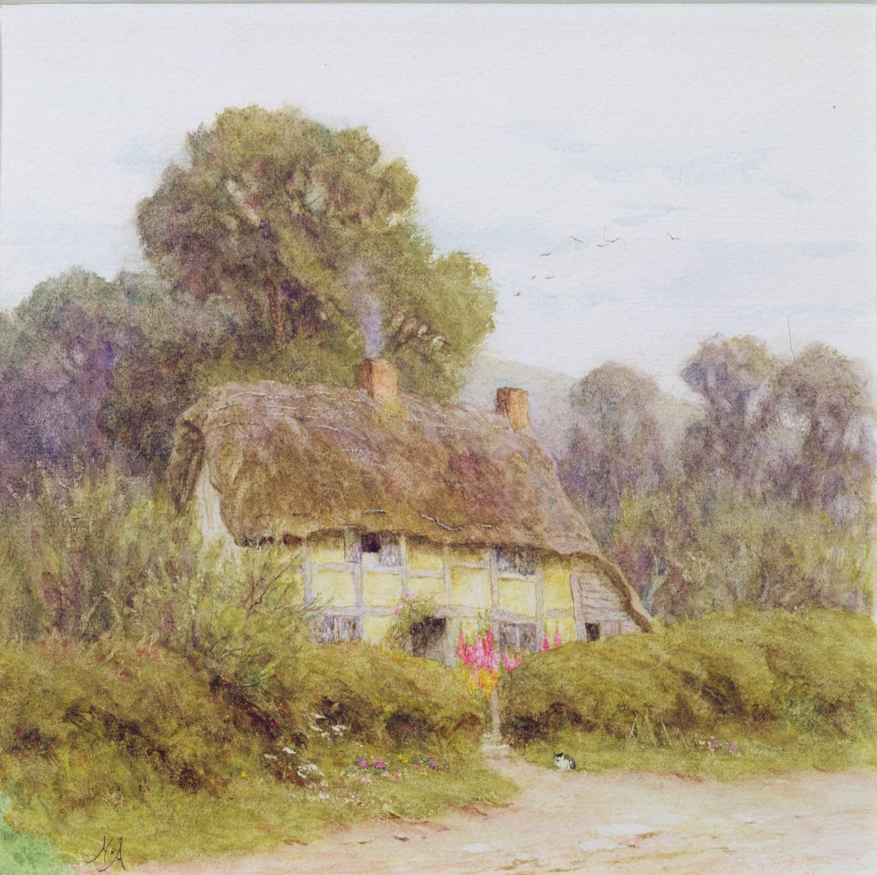 Una Cabaña en el Campo de Helen Allingham