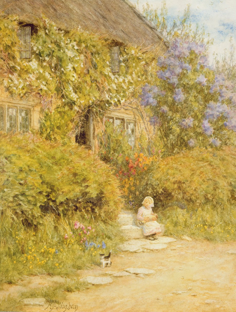 Una cabaña cerca de Crewkerne de Helen Allingham