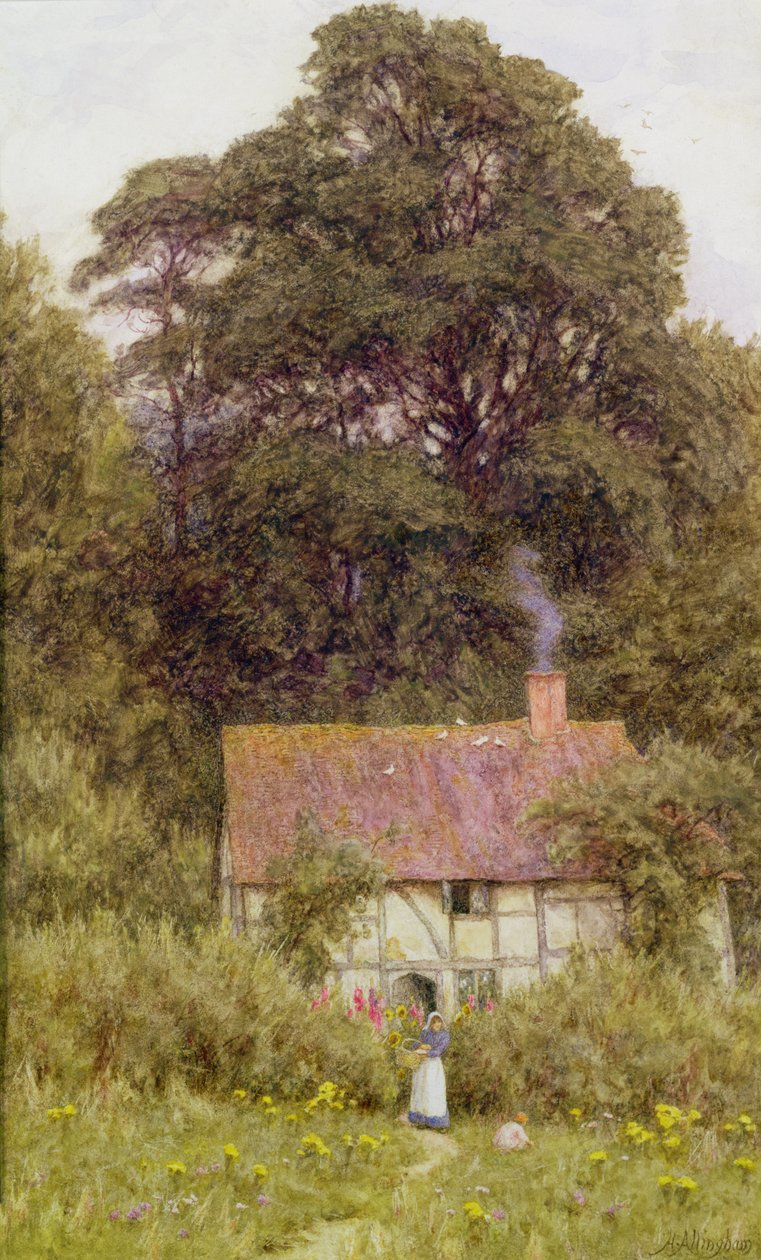 Cabaña cerca del arroyo, Witley, Surrey de Helen Allingham