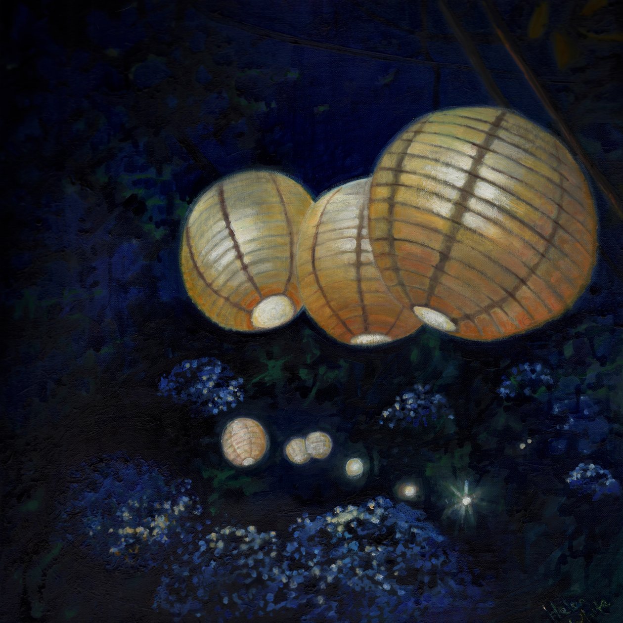 Jardín nocturno I, 2014 de Helen White