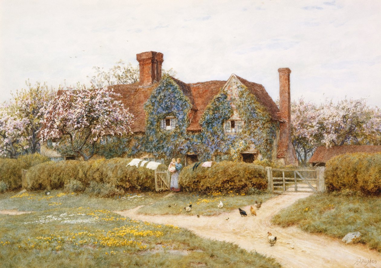 Una casa en Buckinghamshire en Penstreet de Helen Allingham