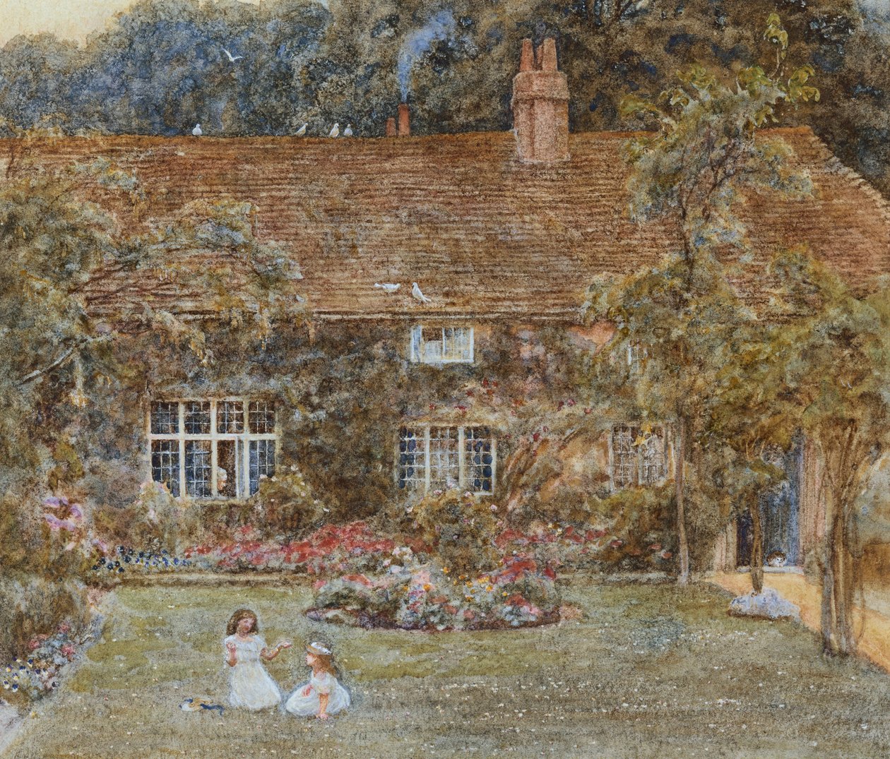 Una casa de campo de Helen Allingham