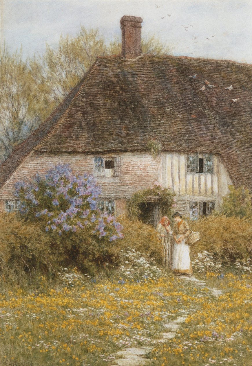 Una cabaña en Kent de Helen Allingham