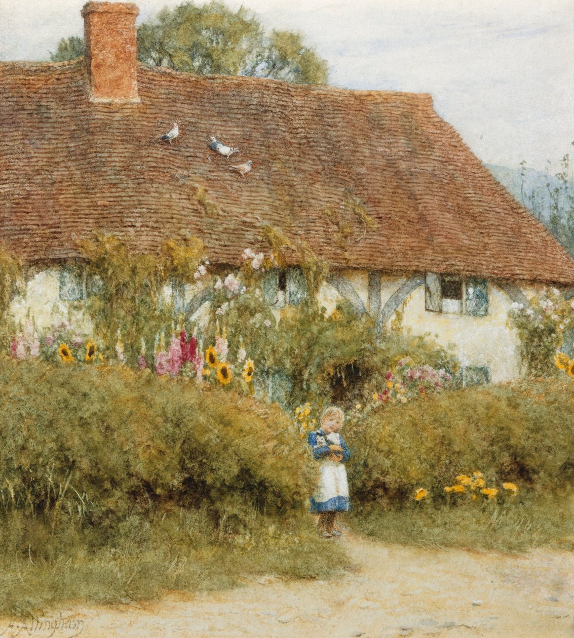 Cabaña en West Horsley, Surrey de Helen Allingham