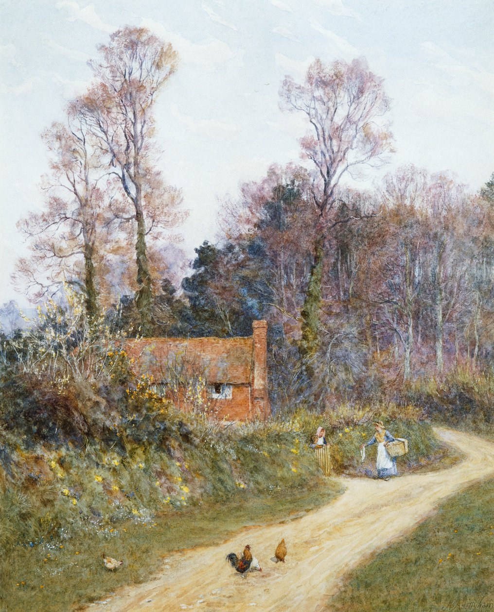 En un carril de Witley de Helen Allingham