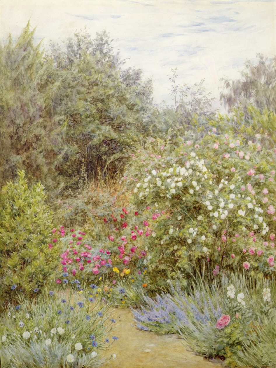 Rosas en el jardín de Gertrude Jekyll, Surrey de Helen Allingham