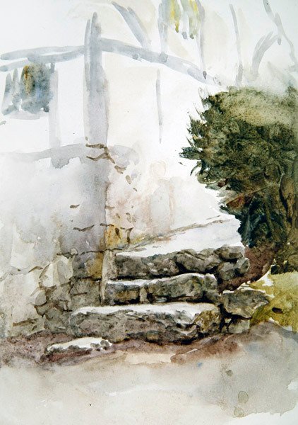 Escaleras en Bearstead, Kent de Helen Allingham