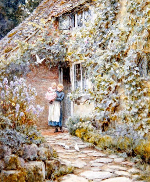 Cabaña de Viña de Helen Allingham