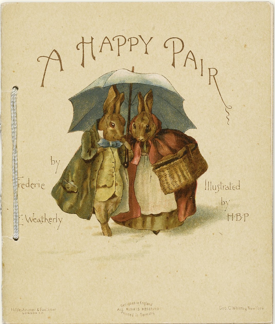 Ilustración para Una pareja feliz de Frederick Weatherly, 1890 de Helen Beatrix Potter